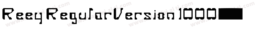 Reey RegularVersion 1000字体转换